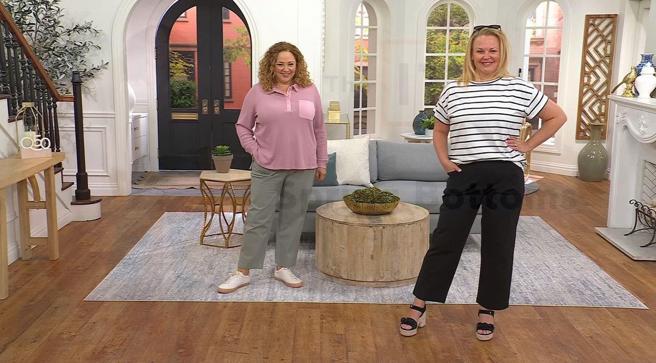 AnyBody All-Stretch Twill Straight Leg Ankle Pants - QVC.com