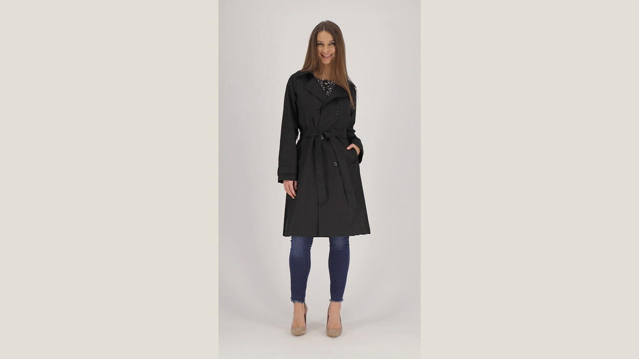 Attitudes by Renee Pleated-Back Trench Coat - QVC.com