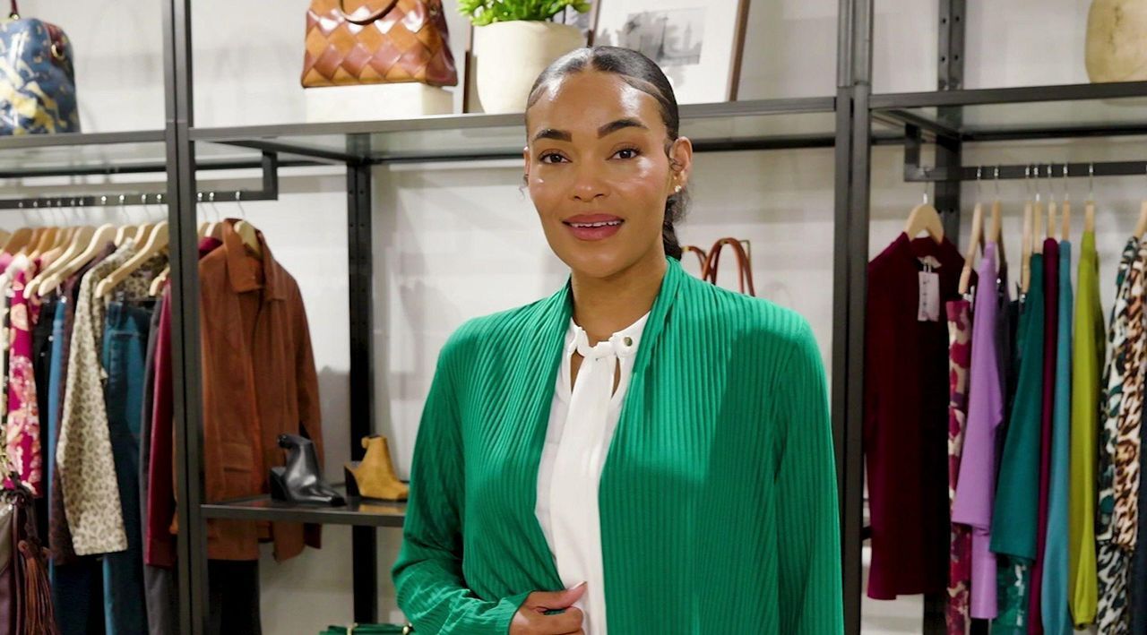 Susan Graver Petite Ribbed Liquid Knit Cardigan with Pockets - QVC.com