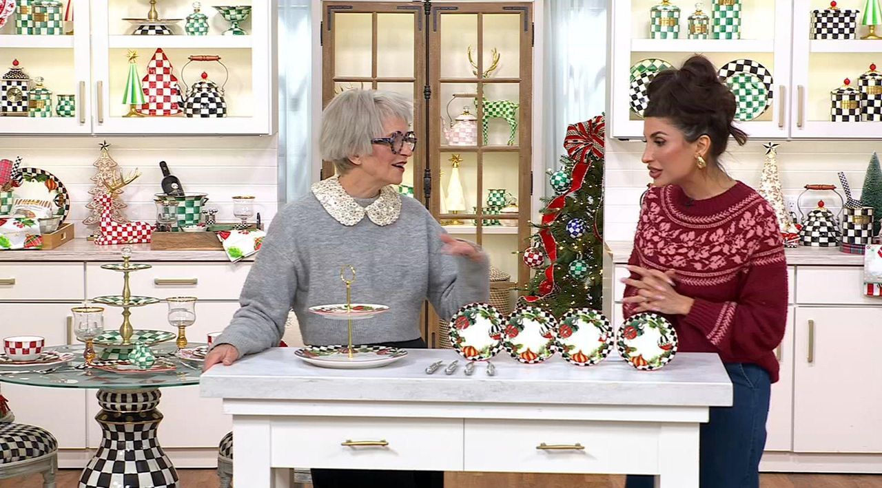 MacKenzie- Childs Deck The Halls Entertaining 9 Piece Set - QVC.com