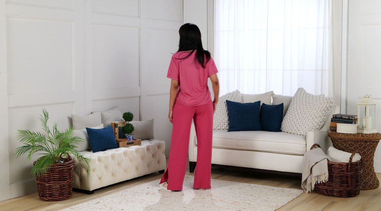 【SHALOM】PINK WORLD PANTS [関税・送料込み] 男女兼用 Peace Love World Petite French Terry Side Slit Sweatpants