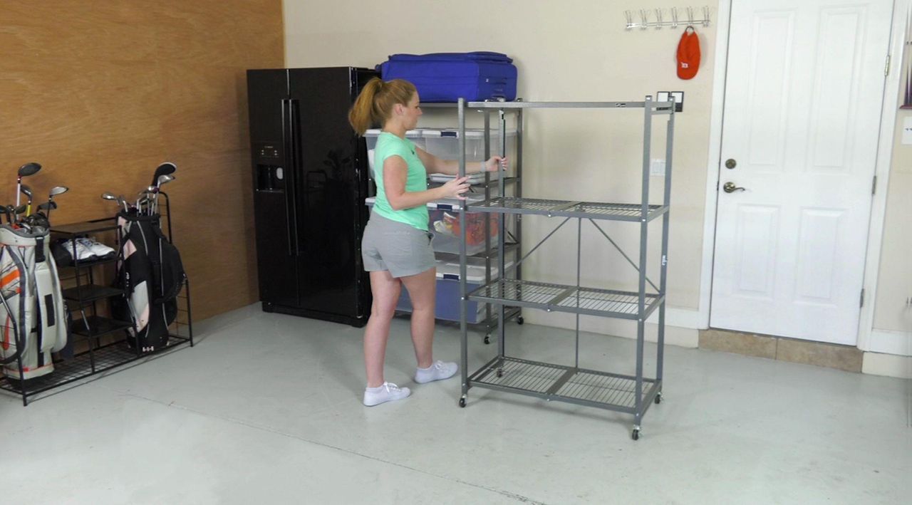 Pop It Large 4-Tier Heavy Duty Rack with Caster Wheels - QVC.com