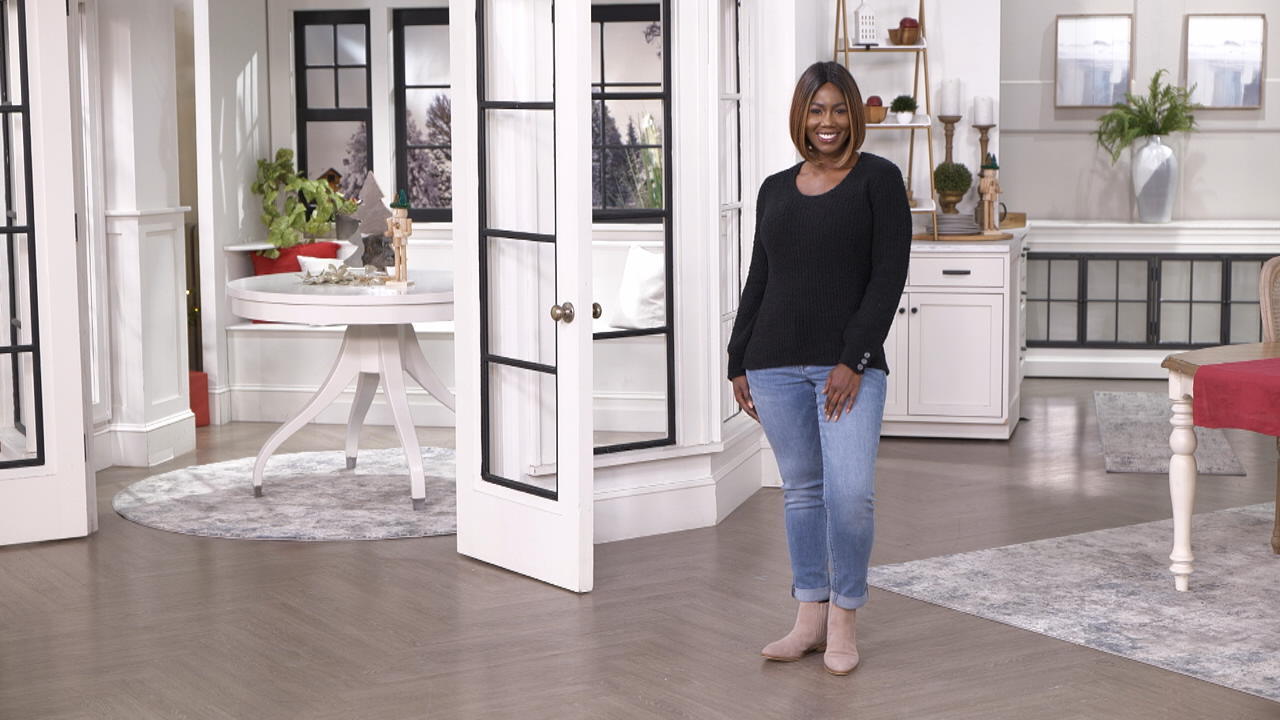 Laurie Felt Daisy Denim Boyfriend Jeans 