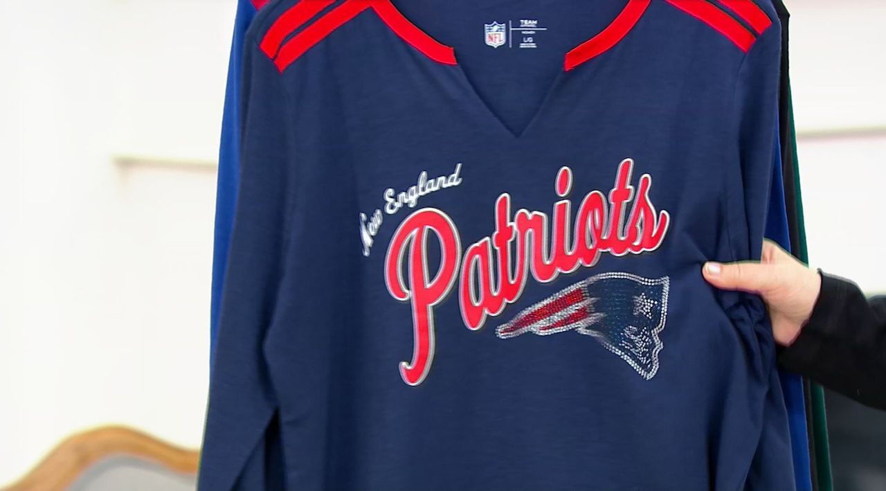 NE Patriots Shirt Women  Recycled ActiveWear ~ FREE SHIPPING USA ONLY~