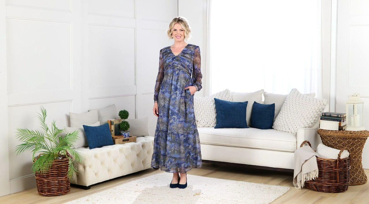 Me by Jennie Garth Regular Misty Woven Maxi Dress - QVC.com