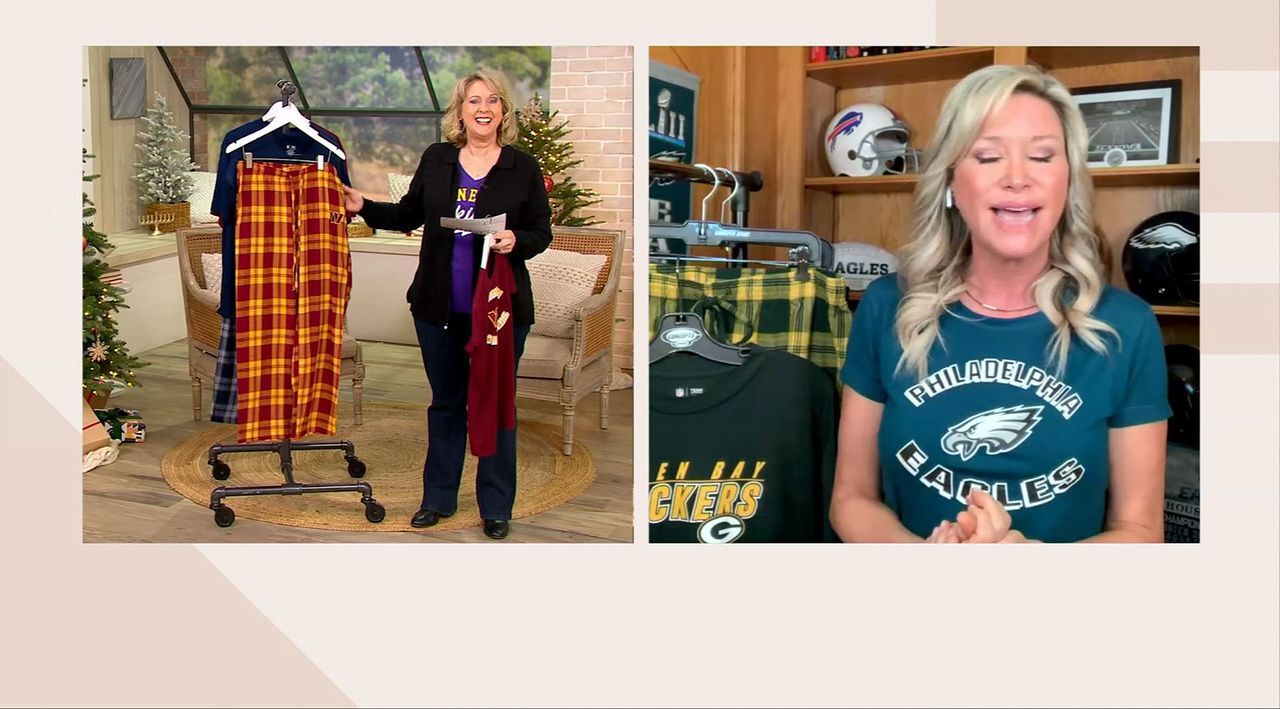 NFL Women's Short-Sleeve Tee & Flannel Pajama Set 