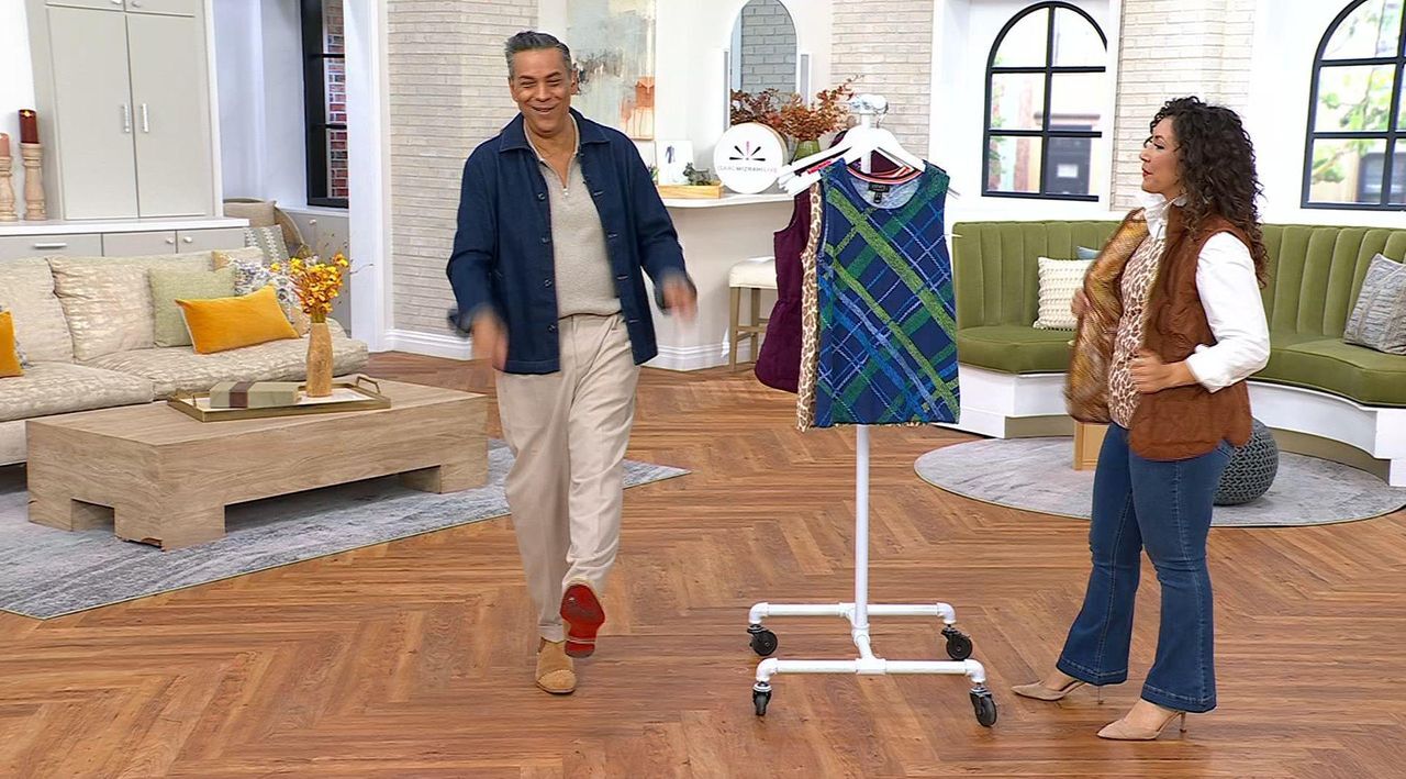 Isaac Mizrahi Live! Estate Printed Crewneck Sweater Shell - QVC.com