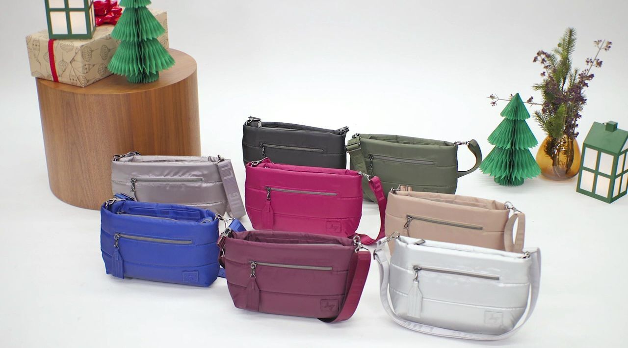 Lug Puffer Crossbody with Logo Strap - Moonwalk - QVC.com