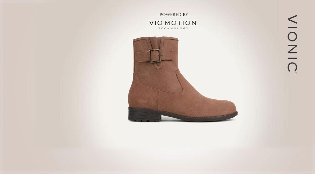 Vionic Leather Buckle Detail Boots Jill
