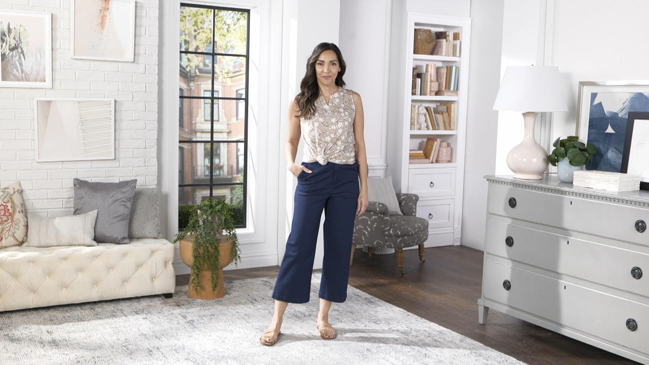 qvc denim & co crop pants