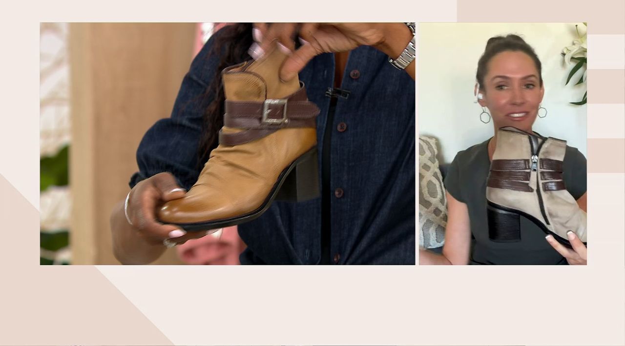 Miz Mooz Leather Ruched Ankle Boots - Jared on QVC 
