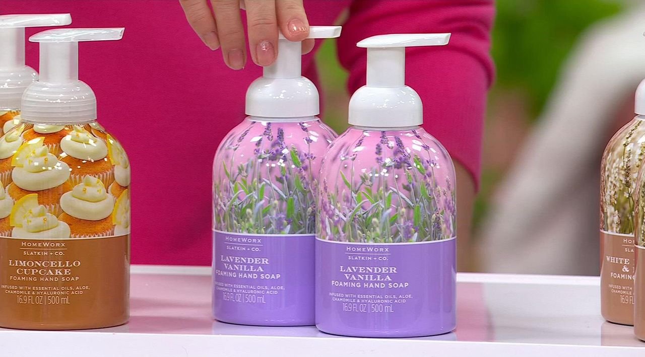 HomeWorx by Slatkin + Co. S/2 16oz Lemon Cupcake Foaming Hand Soap