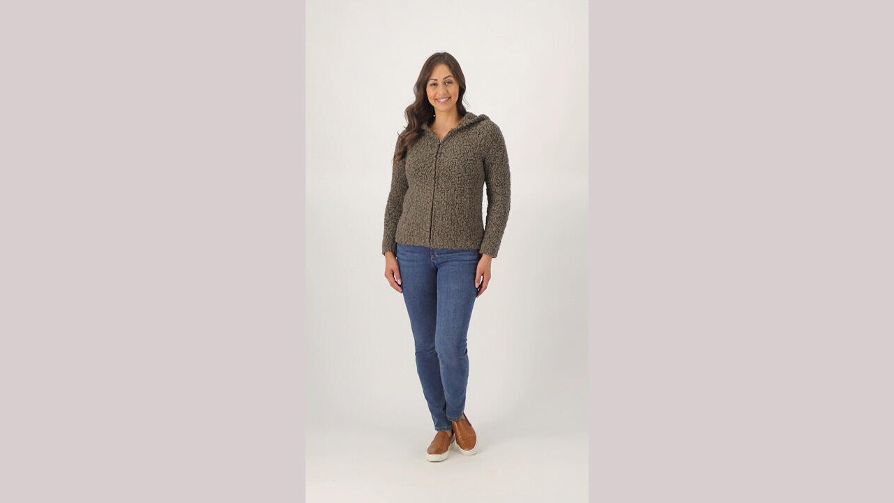 Barefoot Dreams Boucle Zip-Up Hoodie - QVC.com