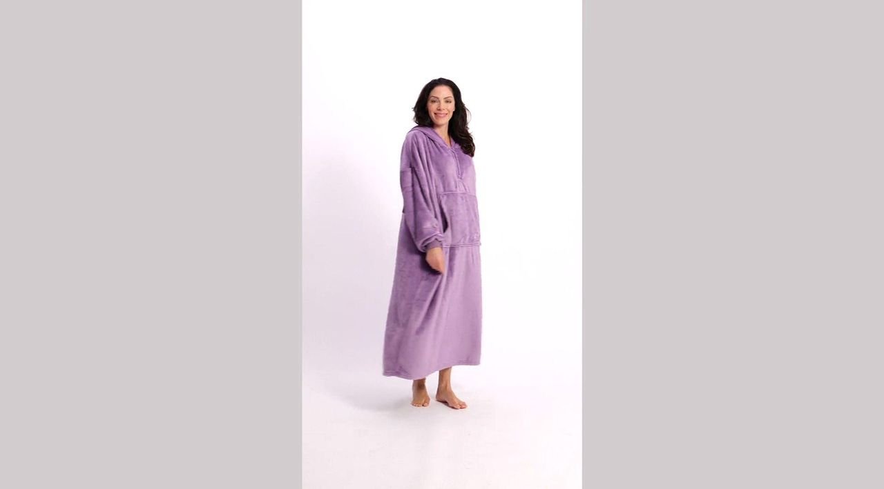 The Comfy Dream Long Quarter Zip Wearable Blanket - QVC.com
