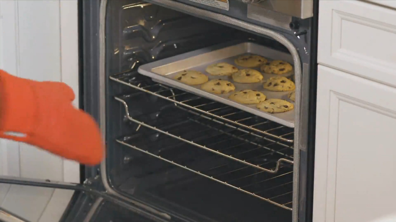 KitchenAid 18 Cookie Baking Sheet Slider Pan Dark Metal Slanted  Asymmetrical