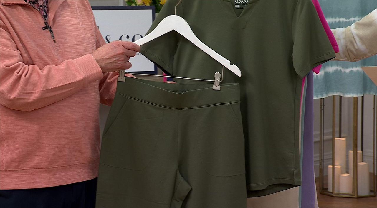 Denim & Co. EasyWear French Terry Top with Shirttail Hem - QVC.com