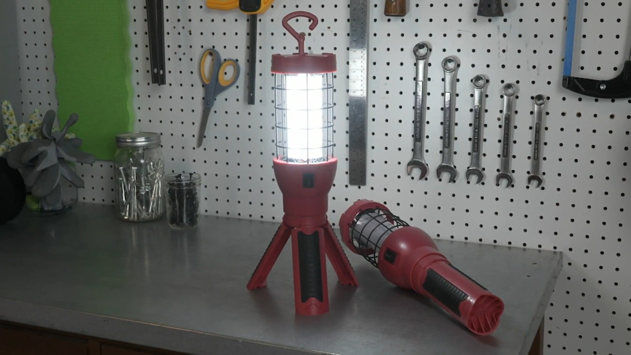 BrightEase Set of 2 Rechargeable Work Light Lanterns 