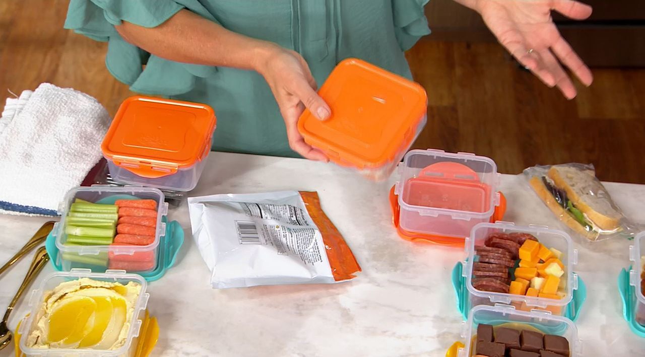 NEW Lock n Lock Food Storage Container Red Large Divided Square Lunch Plate  QVC