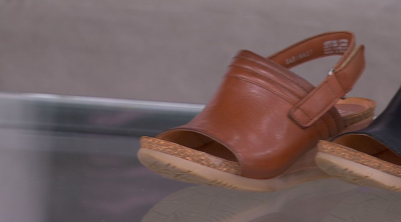 Miz Mooz Leather Backstrap Wedge Sandals - Sabina - QVC.com