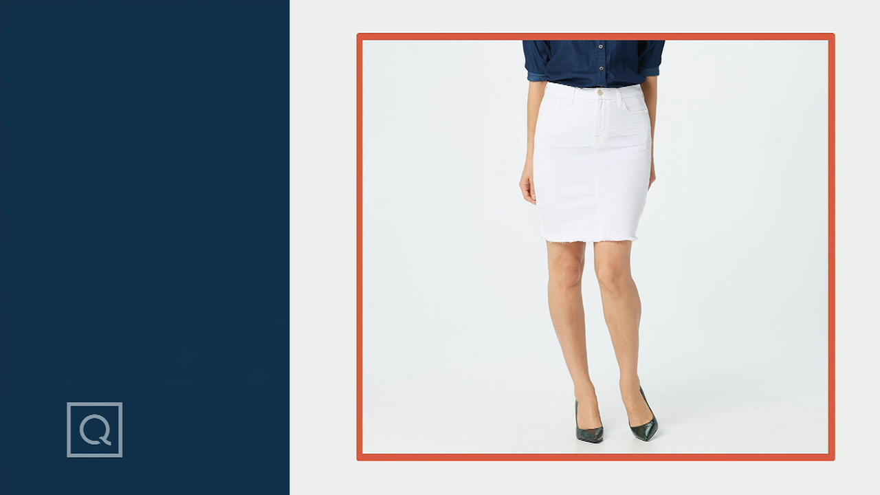 White pencil 2025 skirt qvc