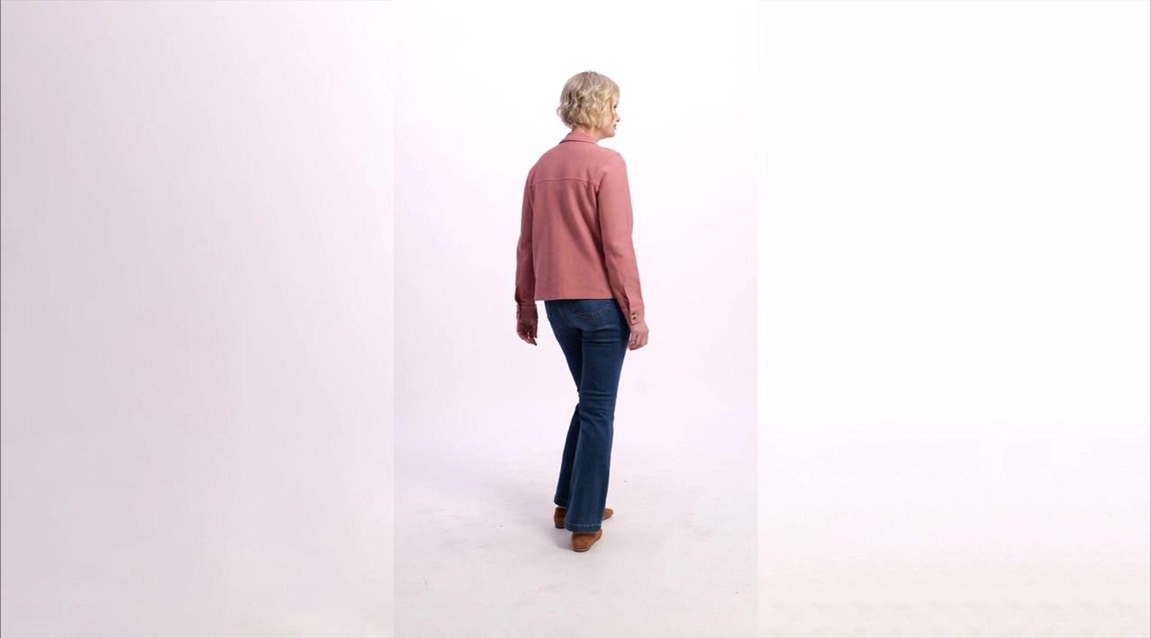Denim & Co. Knit Terry Button Front Jacket w/ Pockets - QVC.com