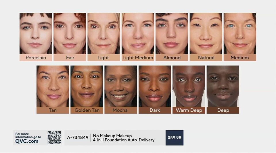 No Makeup Makeup 4-in-1 Foundation with Brush - QVC.com