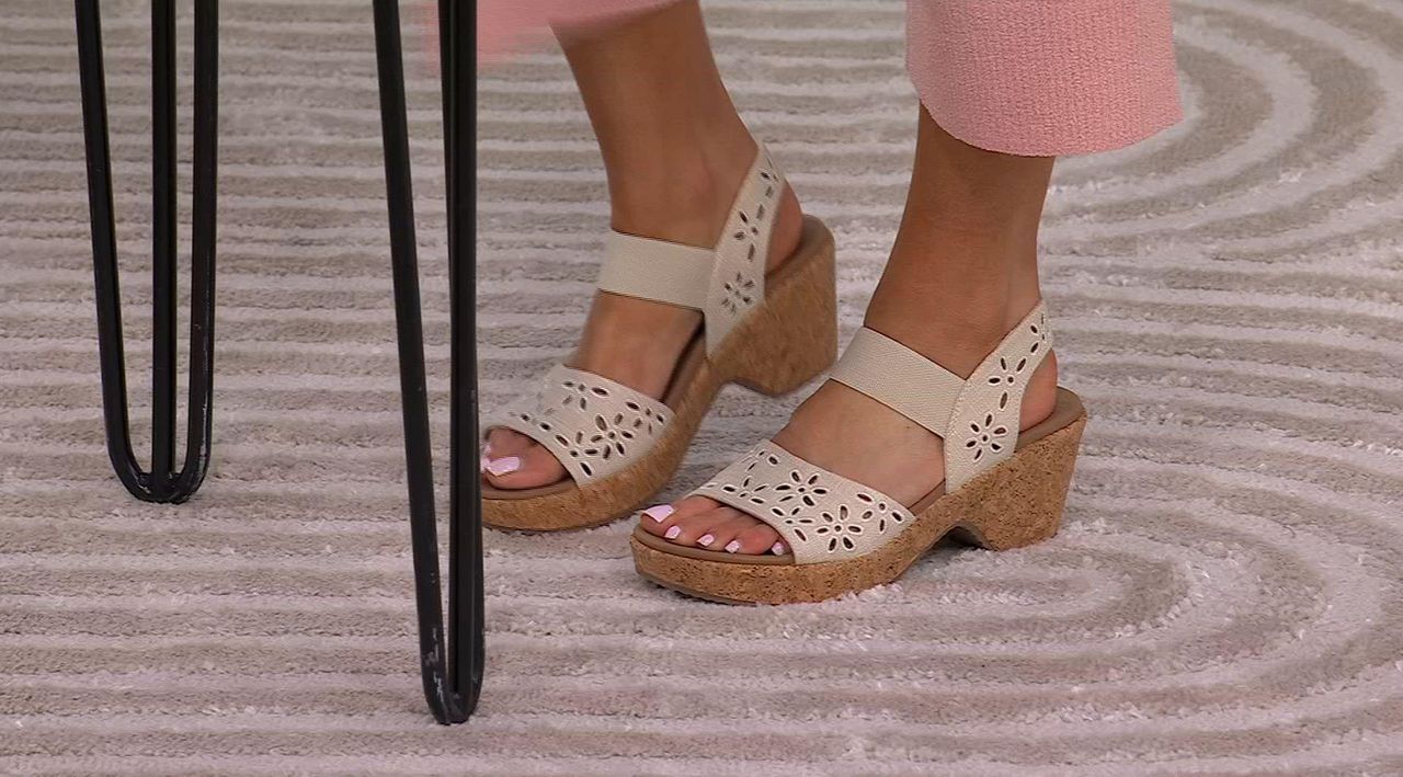 Skechers Cali Brystol Vegan Wedge Sandals - Beach Bliss - QVC.com