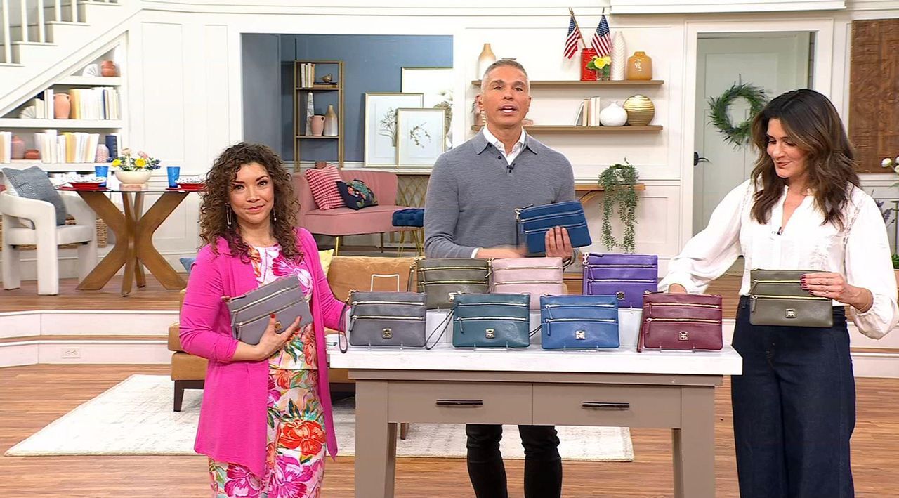 Dooney & Bourke Saffiano Large Triple Zip Wristlet - QVC.com