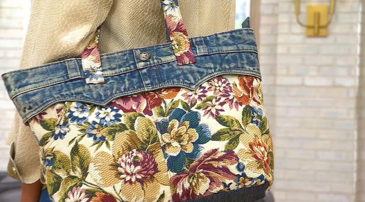Patricia Nash Denim & Floral Tapestry Ambrose Tote - QVC.com