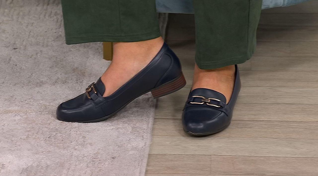 Clarks Collection Leather Loafers- Juliet Echo - QVC.com