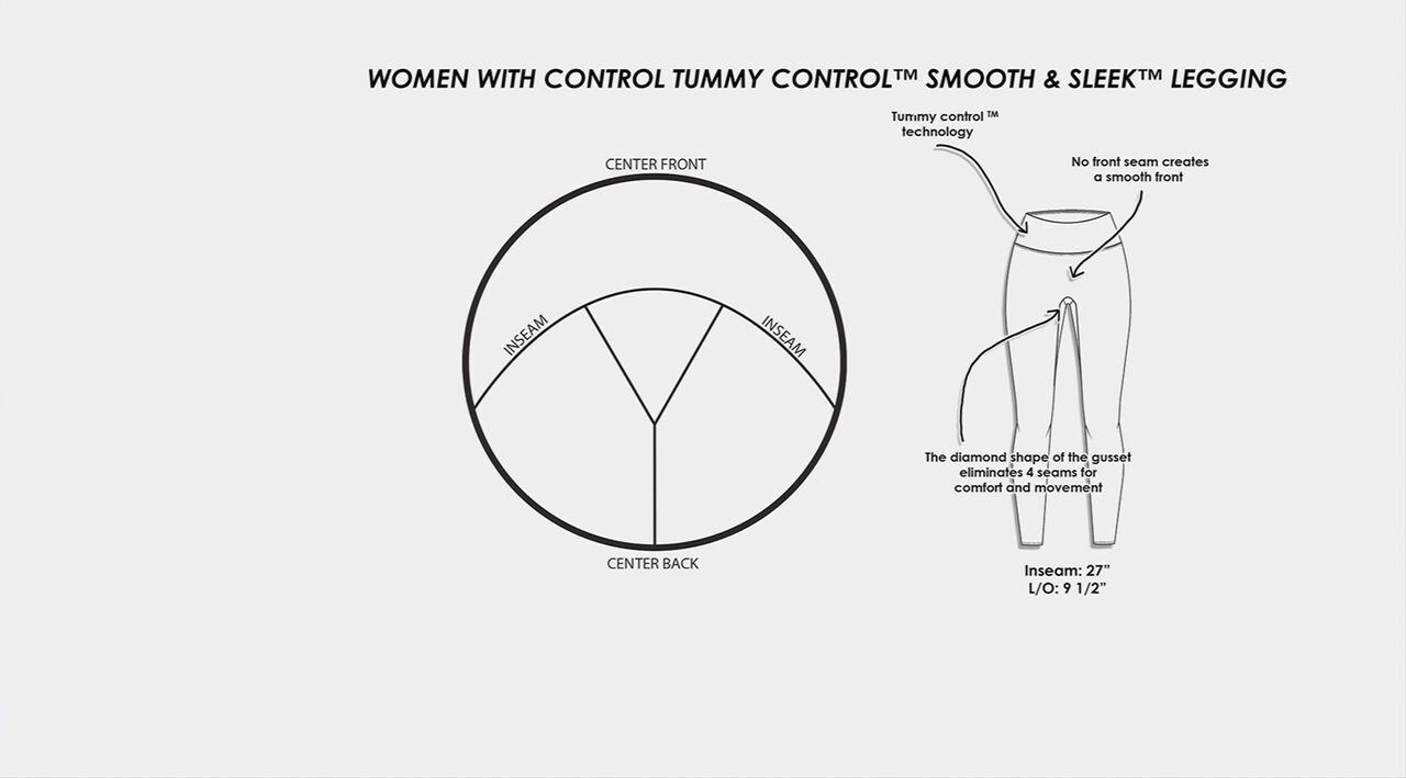 Women with Control Regular Tummy Control SMOOTH & SLEEK Leggings