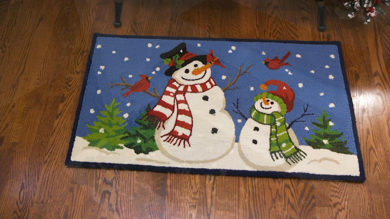 Christmas Decorative Doormat Xmas Welcome Christmas Tree Snowman Santa Mat Doormat Winter Snowflakes Door Mat for Indoor Outdoor