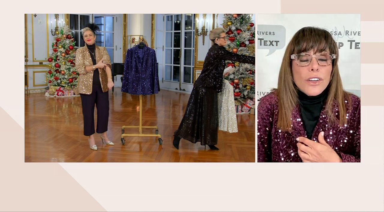 Joan Rivers Red Carpet Velvet Sequin Blazer