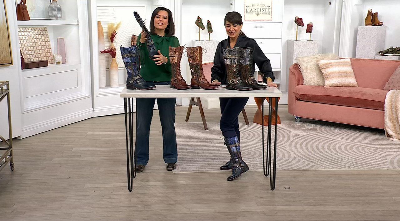 L'Artiste by Spring Step Leather Lace-Up Boots - Vaneyck - QVC.com