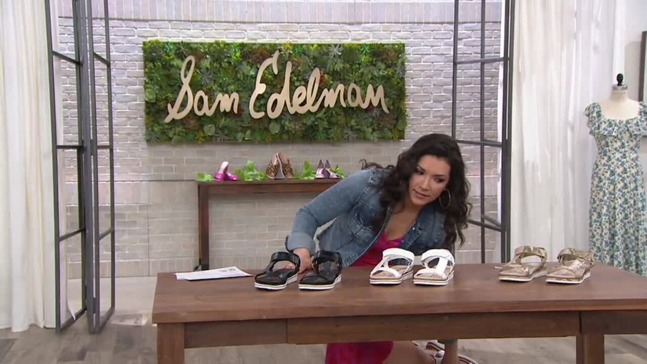 Sam Edelman Leather Animal Print Sport Sandals Annalise QVC