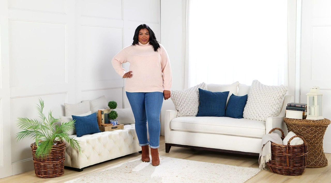 Susan Graver Turtleneck Sweater with Lurex - QVC.com