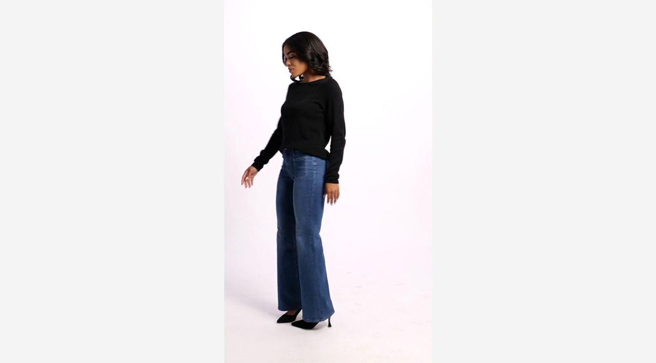 NYDJ Sure Stretch Ava Flare Patch Pocket Jeans - QVC.com