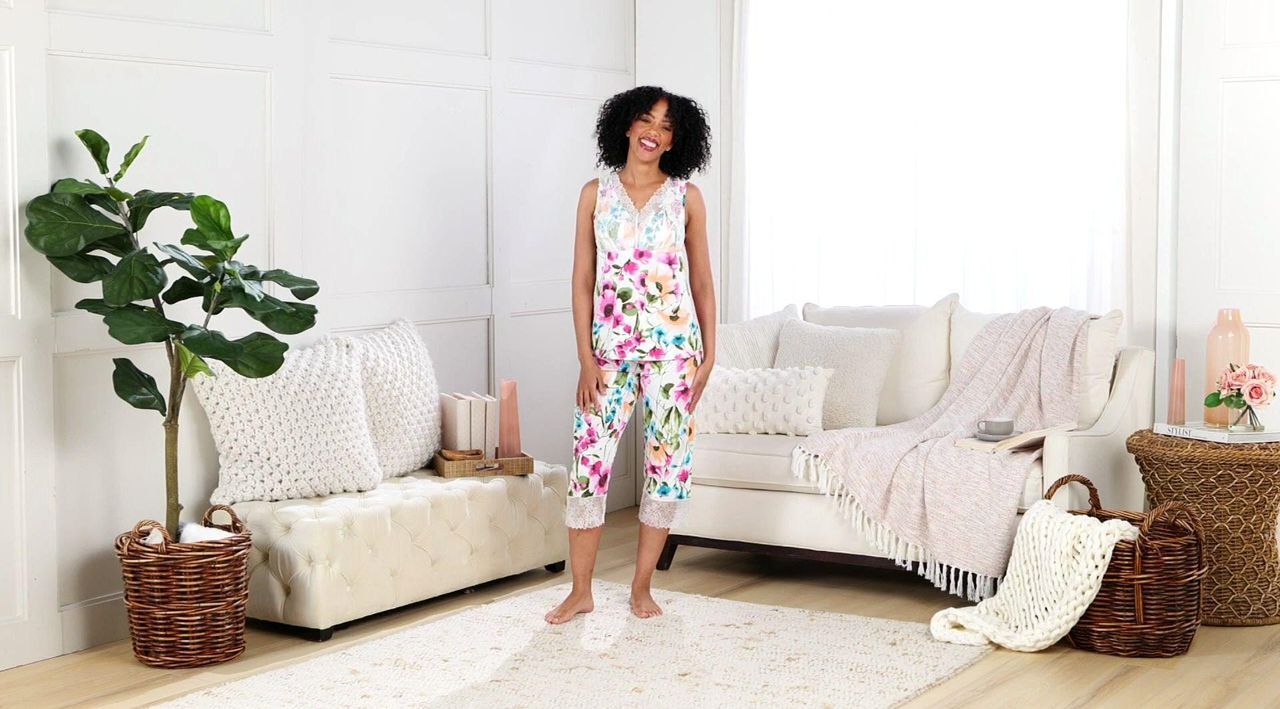 Breezies Lounge Lace Trim Pant - QVC.com