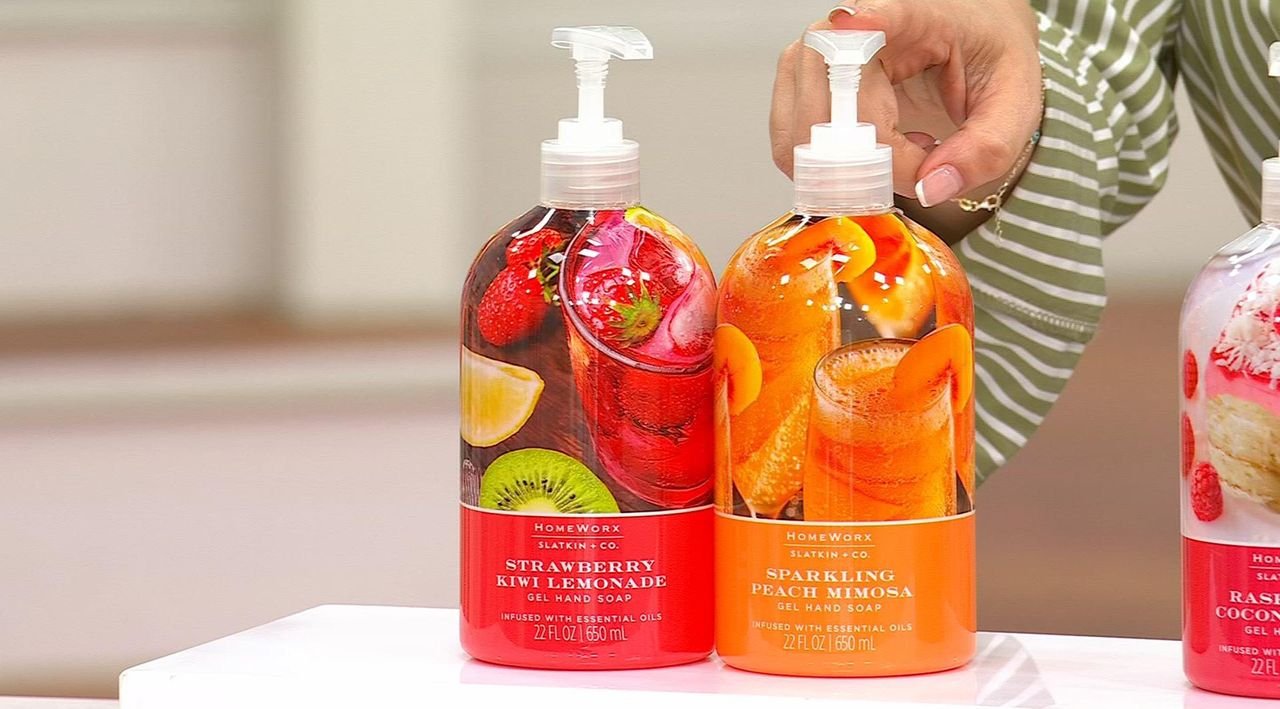 HomeWorx by Slatkin & Co. S/2 22oz Gel Hand Soaps - QVC.com