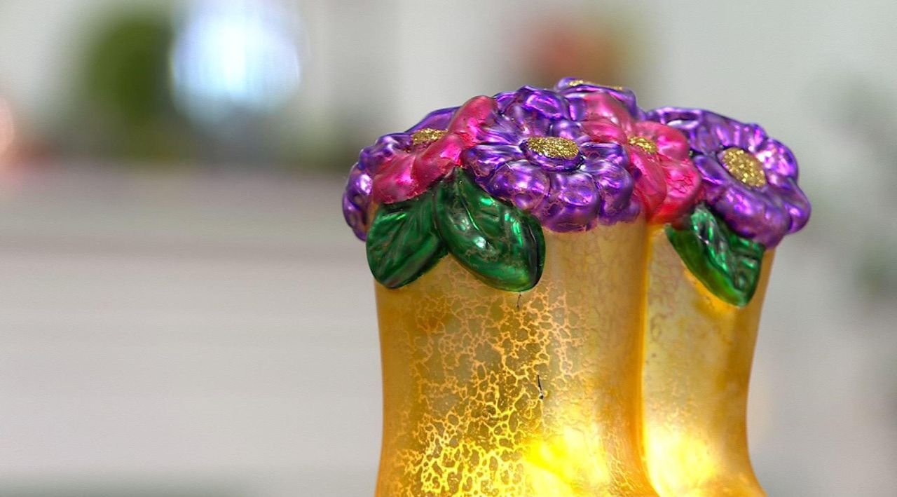 Set of 3 Illuminated Mercury Glass Garden Icons By Valerie - QVC.com