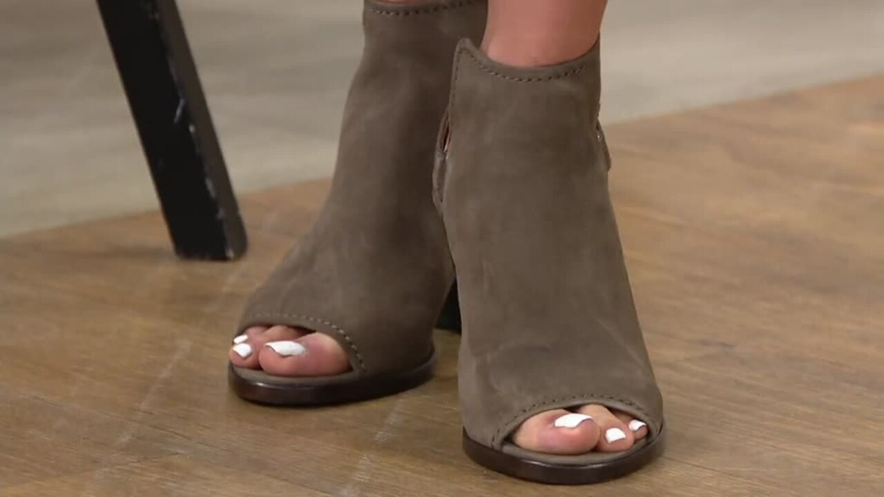 frye open toe booties