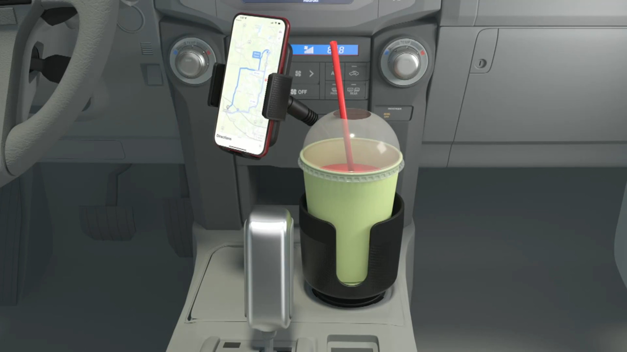 As Is Limitless CupCargo Phone Car Cup Holder Expandable Base 