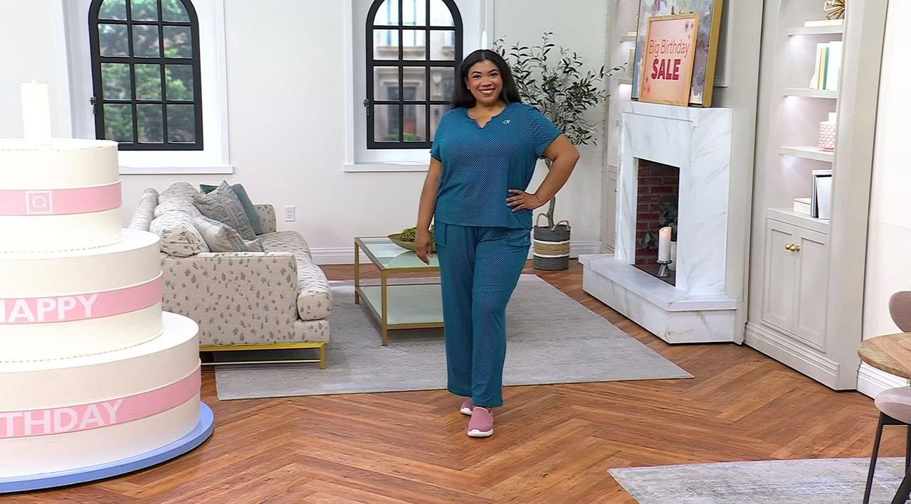 Ocean Pacific Short Sleeve and Pant Lounge Set - QVC.com