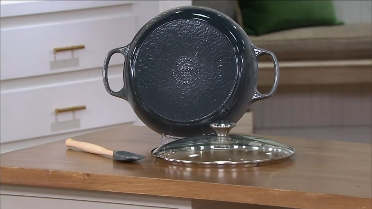 Cook's Essentials 3.5-qt Cast Iron Pepper with Glass Lid on QVC