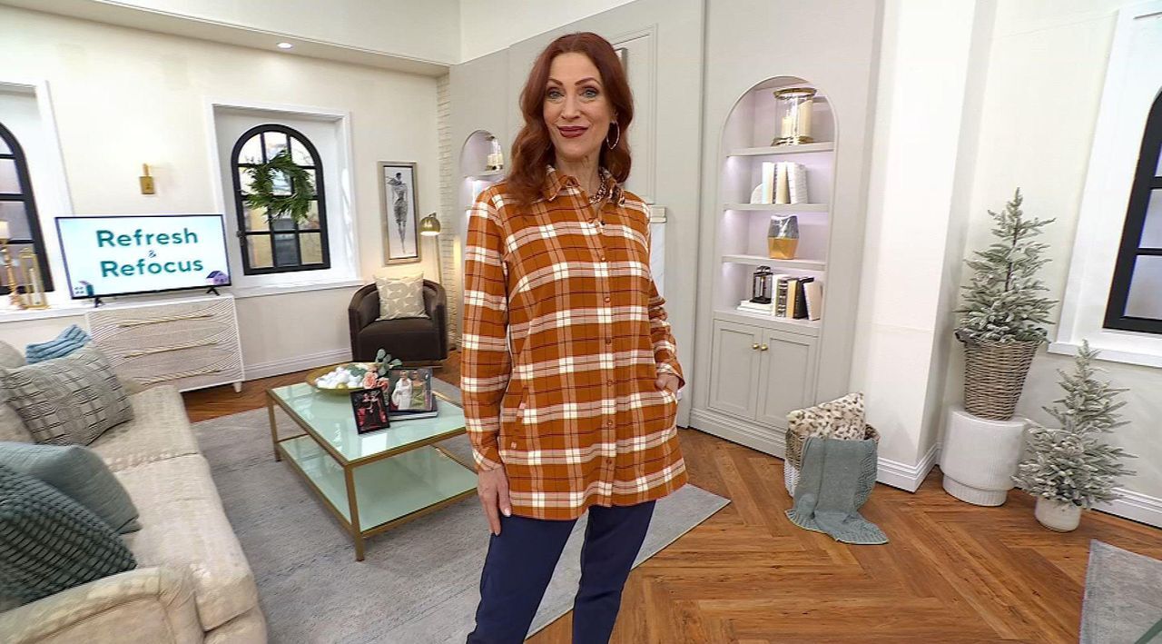 Joan Rivers Regular Cotton Plaid Flannel Snap Front Shirt