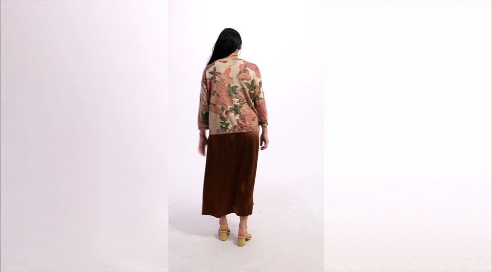 yui_select⭐︎ Me by Jennie Garth Drop Shoulder Floral Print Sweater - QVC.com