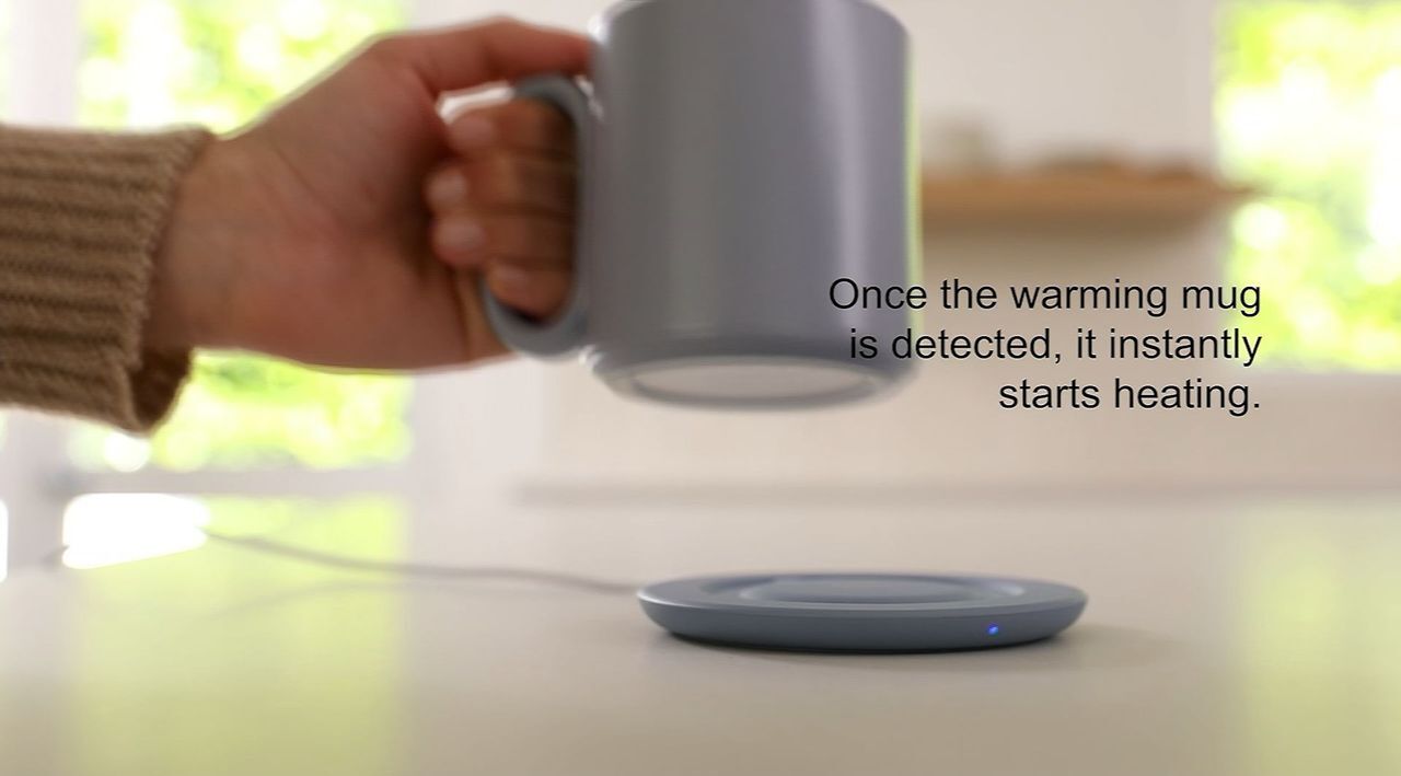 2 in 1 Cup Heater Coffee Mug Warmer Phone Wireless Charging 3 Gear