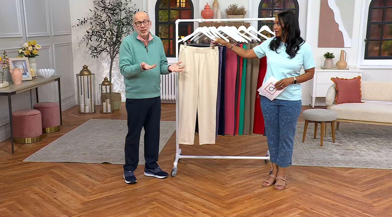 Denim & Co. EasyWear French Terry Straight Leg Pant - QVC.com