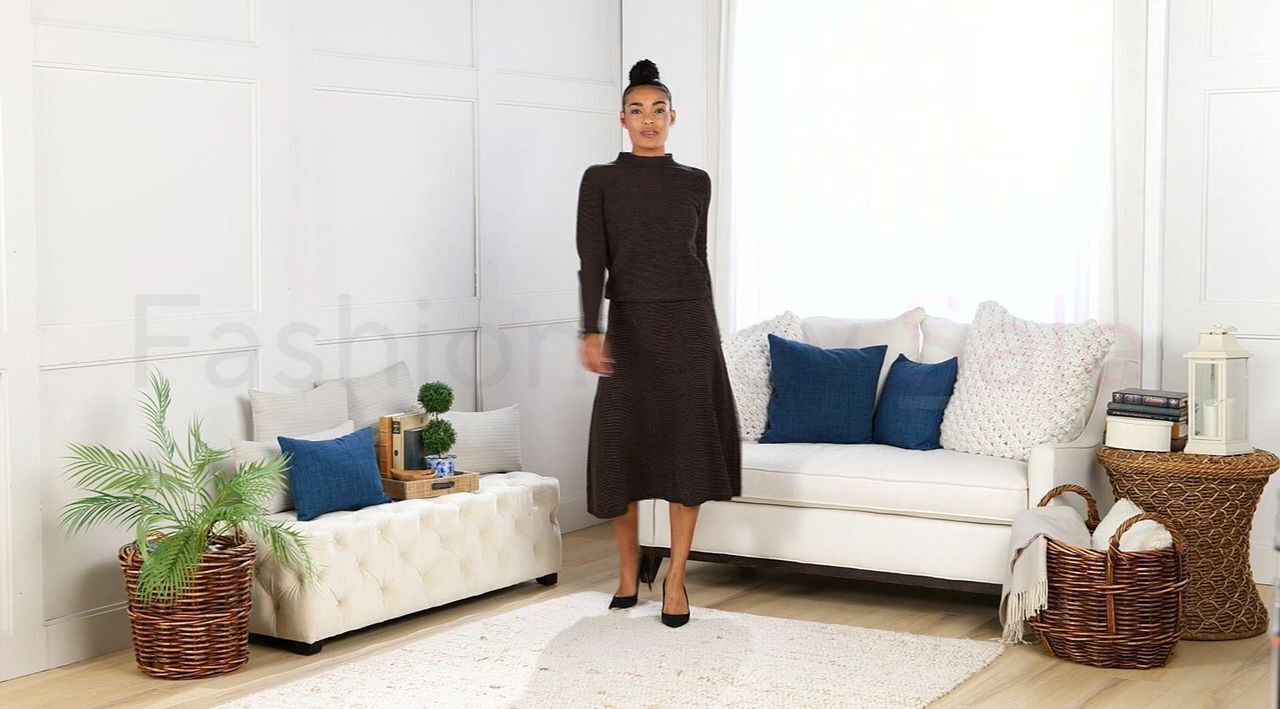 NIC+ZOE Pixel Knit Skirt - QVC.com