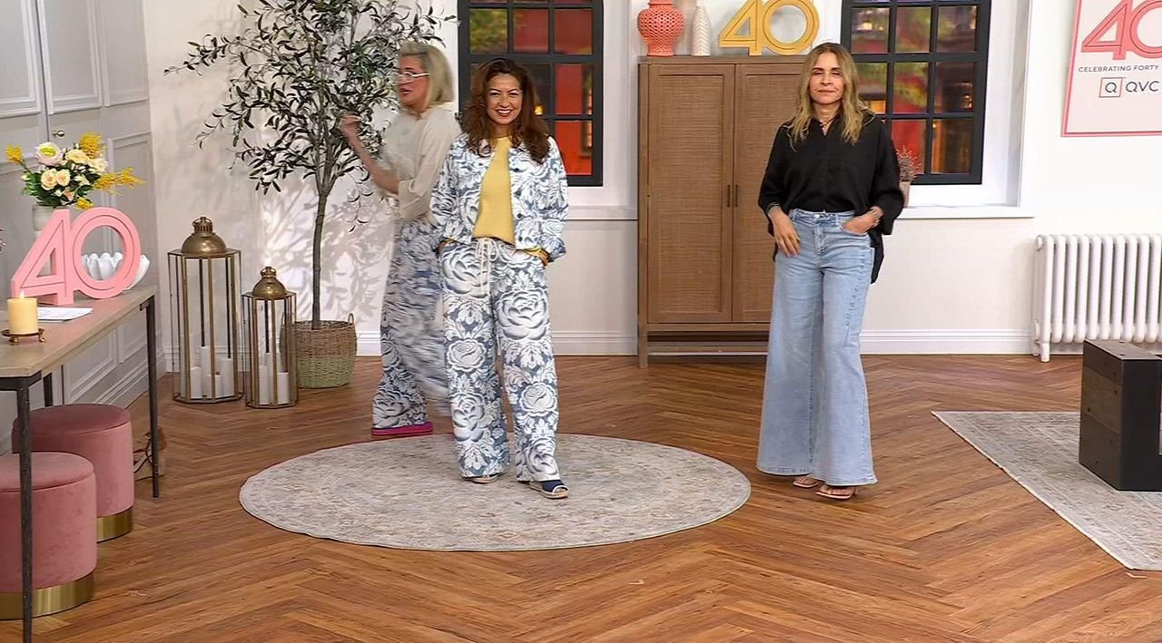 Peace Love World Regular Yarn Dye Printed Pants - QVC.com